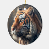 tijger in Natuur keramisch Ornament (Links)