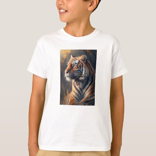 Tijger in natuur Kinderen Basic T-Shirt (Voorkant)