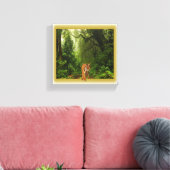 Tijger in oerwoud canvas (Insitu (Woonkamer))
