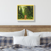 Tijger in oerwoud canvas (Insitu (Slaapkamer))
