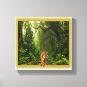 Tijger in oerwoud canvas (Voorkant)