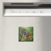 Tijger in oerwoud magneet (Insitu (Vaatwasser))