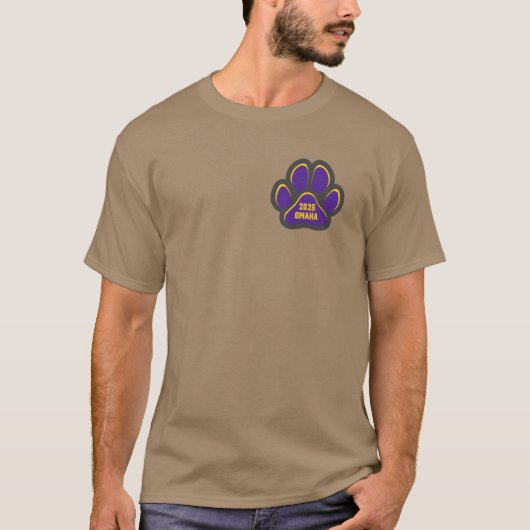 Tijger in OMAHA T-shirt (Voorkant)
