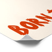 tijger in Oranje vlammen met blauwe ogen Poster (Hoek)