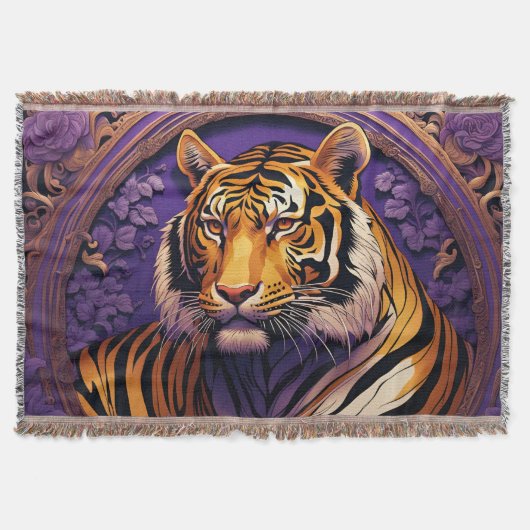Tijger in paars deken (Voorkant)