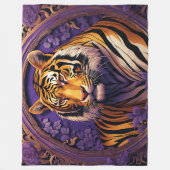 Tijger in paars fleece deken (Voorkant)