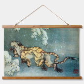 Tijger in sneeuw, Hokusai Hangend Wandkleed (Voorkant)