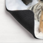 Tijger in sneeuw muismat (Hoek)
