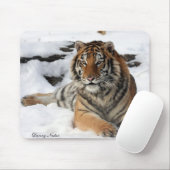 Tijger in sneeuw muismat (Met muis)