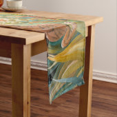 Tijger in Storm Tropisch bos Exotisch Oerwoud Korte Tafelloper (Voorbeeld)