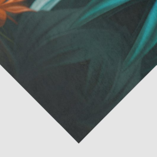 Tijger in Tropisch Oerwoud Tissuepapier (Detail)