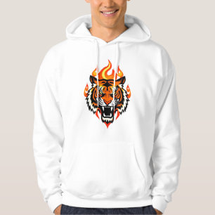 Tijger in vuur hoodie