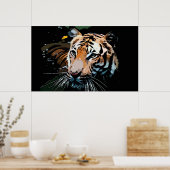 tijger in water poster (Keuken)