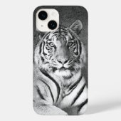 Tijger in zwart-wit Case-Mate iPhone case (Achterkant)
