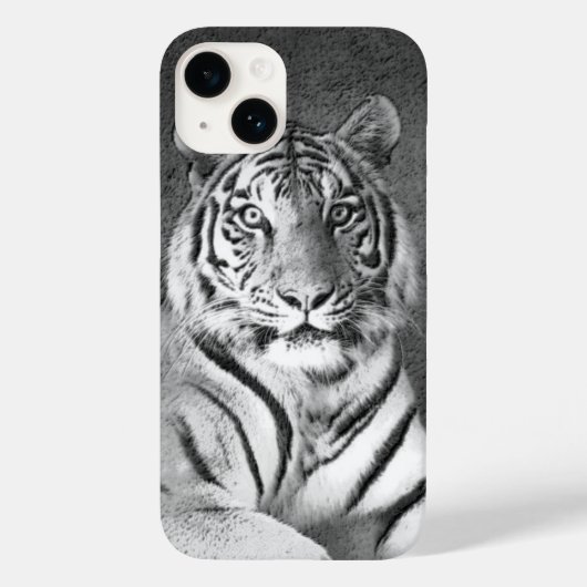 Tijger in zwart-wit Case-Mate iPhone case (Achterkant)