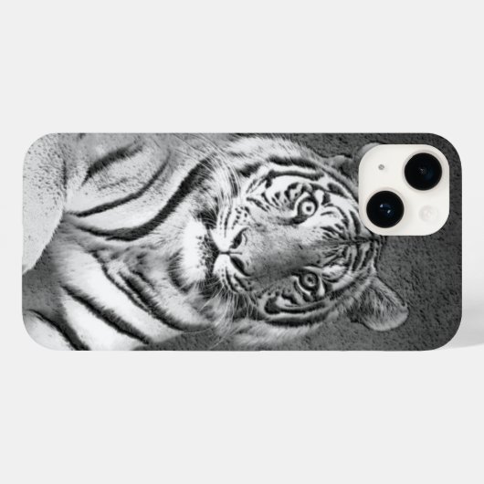 Tijger in zwart-wit Case-Mate iPhone case (Achterkant (horizontaal))