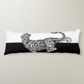 Tijger in zwart-wit lichaamskussen (Voorkant)