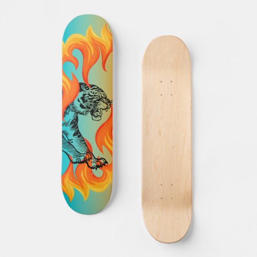 Tijger Inferno Persoonlijk Skateboard (Voorkant)