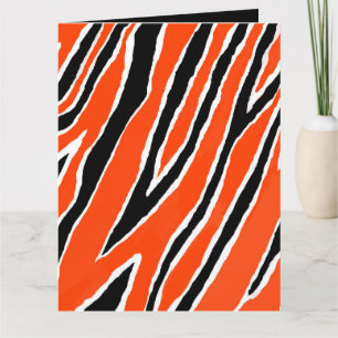 Tijger Inpakpapier- Oranje/Zwart Kaart
