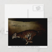 Tijger Inspirerend aanmoediging om de Race te runn Briefkaart (Voorkant / Achterkant)