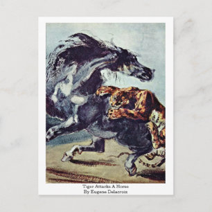 Tijger is een paard van Eugene Delacroix Briefkaart
