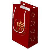 Tijger jaar goudrelig, symbool Zodiac SGB Klein Cadeauzakje (Achterkant Gekanteld)