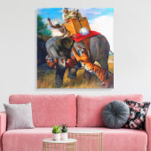 Tijger jagen Briton Rivière 1920 Canvas Afdruk (Insitu (Woonkamer))