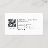 Tijger Jungle Art QR Code Visitekaartje (Achterkant)