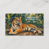 Tijger Jungle Art QR Code Visitekaartje (Voorkant)