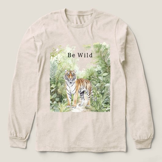Tijger Jungle Be Wild Tri-Blend Shirt (Voorkant)