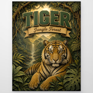 Tijger Jungle Bos POPCUT Briefkaart
