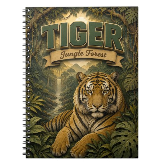 Tijger Jungle Bos POPCUT Notitieboek (Voorkant)