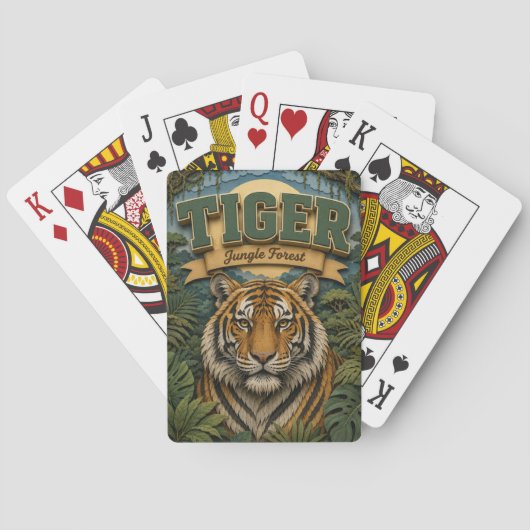 Tijger Jungle Bos POPCUT Pokerkaarten (Achterkant)