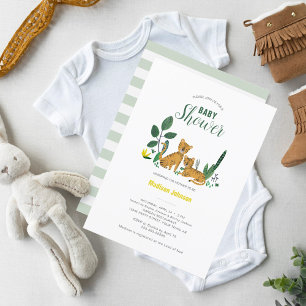Tijger Jungle Jongen   Dier   Baby Shower Kaart