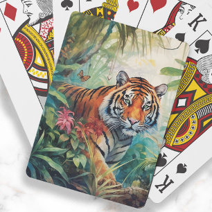 Tijger Jungle Schilderij  Pokerkaarten