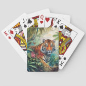 Tijger Jungle Schilderij Pokerkaarten (Achterkant)