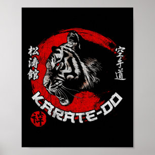 Tijger Karate Symbool Shotokan Dojo Training Kanji Poster