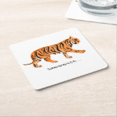 tijger kartonnen onderzetters (Schuin)