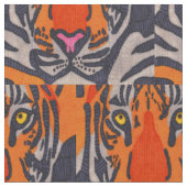 Tijger - Katoenen Twill Stof (Close Up)