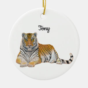 Tijger Keramisch Ornament
