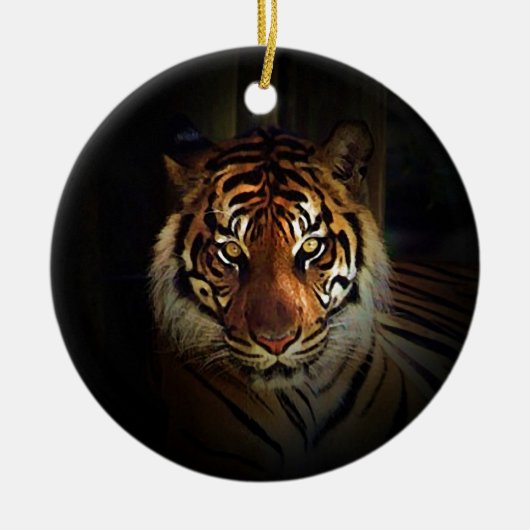tijger keramisch ornament (Voorkant)