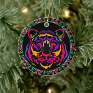 Tijger keramisch siermiddel ornament