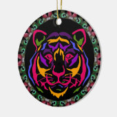 Tijger keramisch siermiddel ornament (Links)