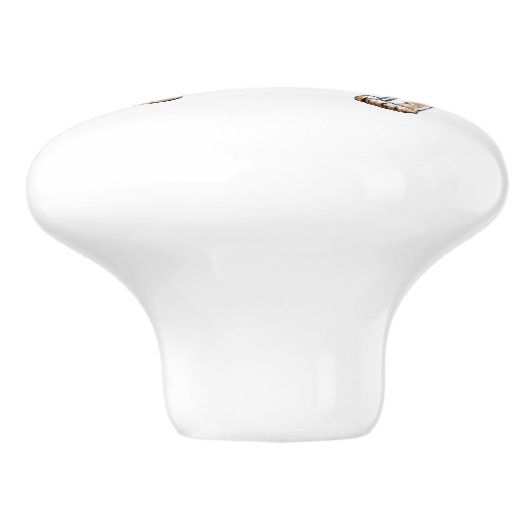 tijger keramische knop (Zijkant)