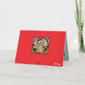 Tijger Kerst Landschap Vakantie Kaart (Achterkant)