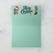 Tijger Kerst Landschap Vakantie Kaart (Binnen)