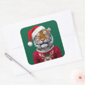 Tijger Kerst Sticker (Envelop)