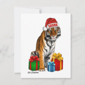 Tijger - kerstkaart (Voorkant)