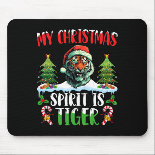 Tijger Kerstman Kersthoed Kerstmis Mijn Kerstgeest Muismat