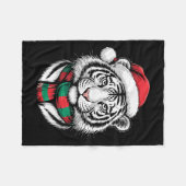 Tijger Kerstman Kerstmuts V Kerstkostuum Fleece Deken (Voorkant (Horizontaal))